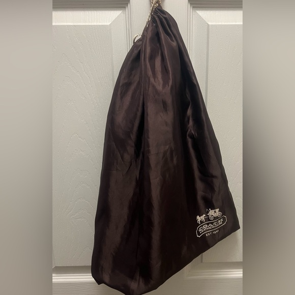 👜Vintage Coach Madison Audrey purse black genuine leather purple interior NWOT - Picture 6 of 13